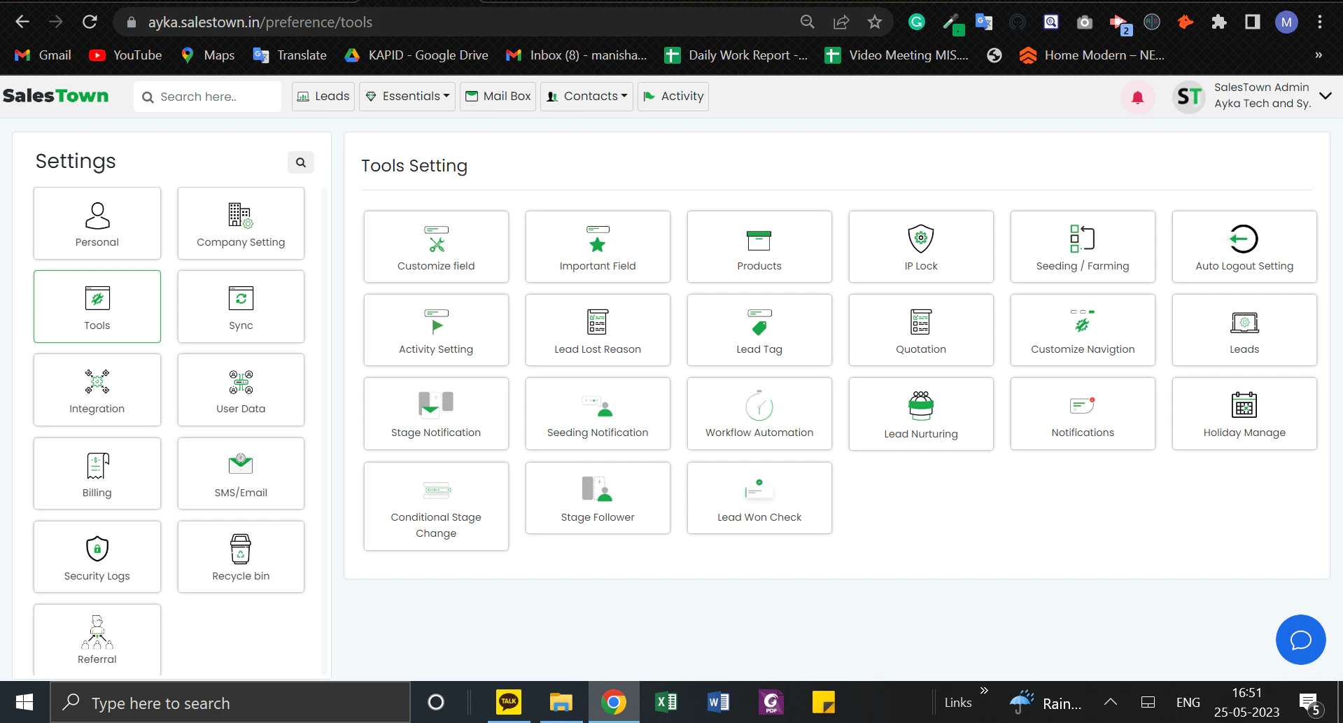screenshot of Sales Town